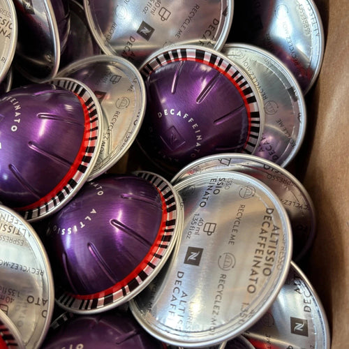 Nespresso Capsules Vertuo Altissio Decaffeinato Dark Roast Espresso 50ct BULK
