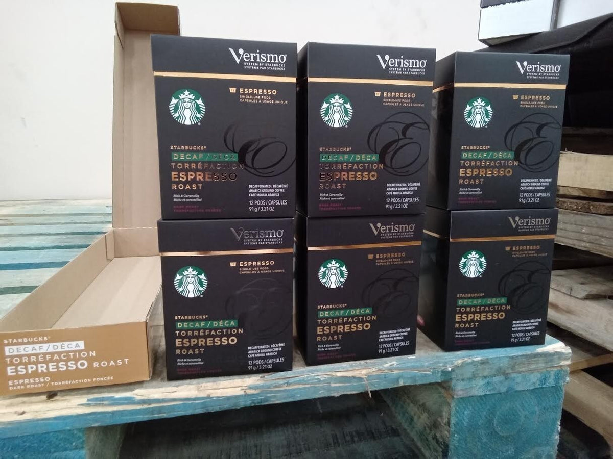 Starbucks Verismo Espresso Decaf Pods — DISCONTINUED 2O19 — 144 Pods - Bulk Box